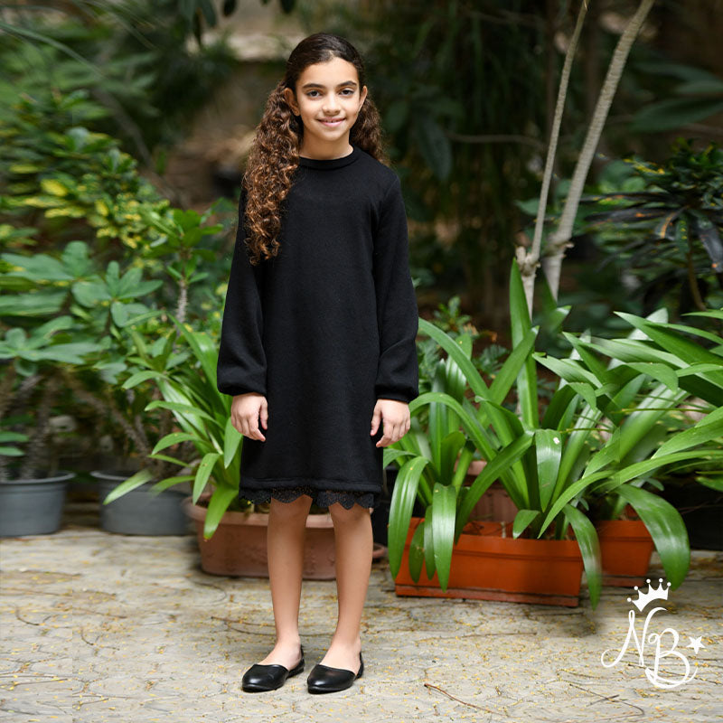 Midnight Lace Knit Dress