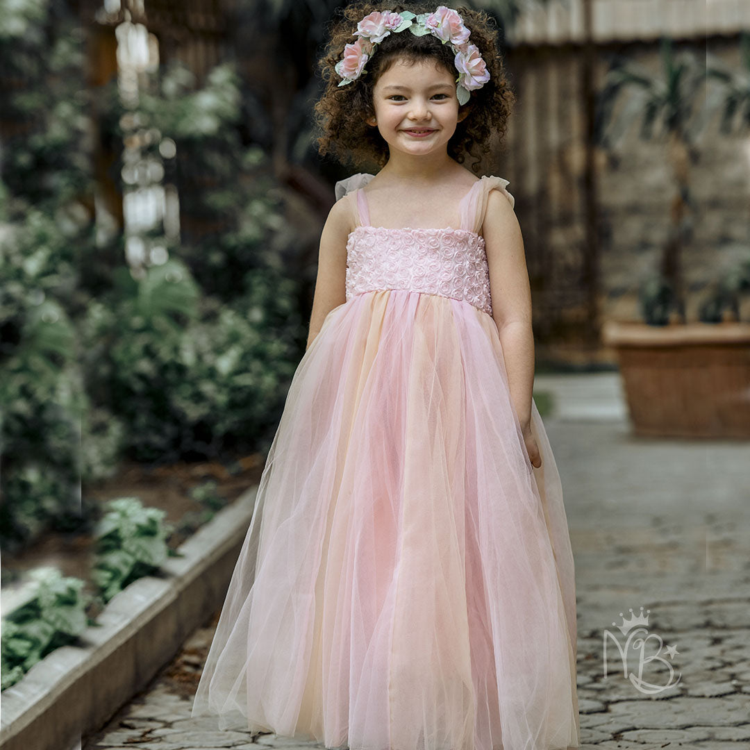 Floral Salmon Dress