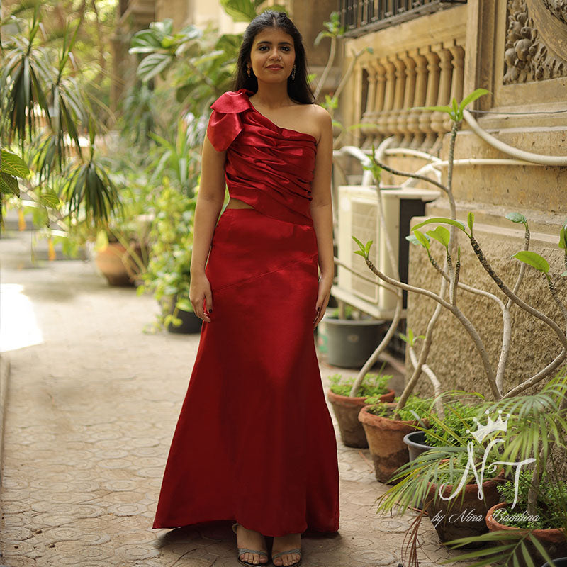 Crimson Allure Gown