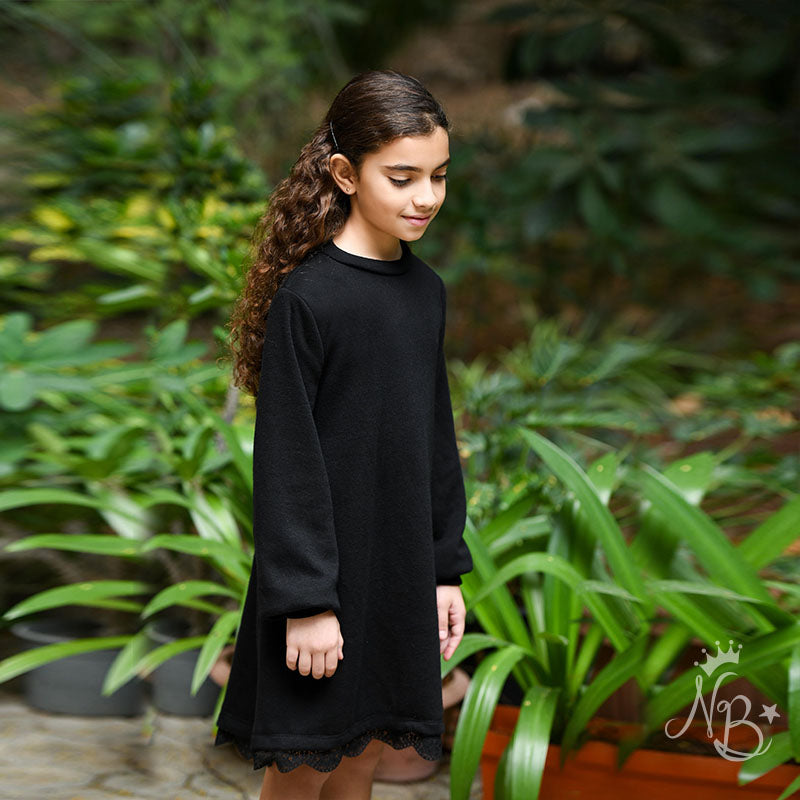 Midnight Lace Knit Dress