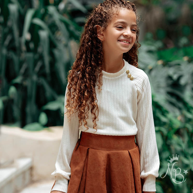 Suede Camel Skirt