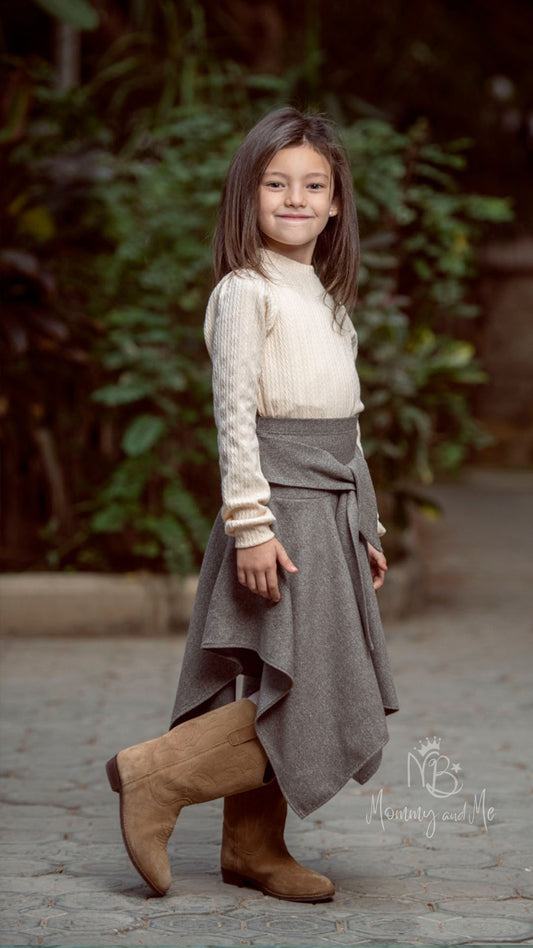 Wool Grey Skirt