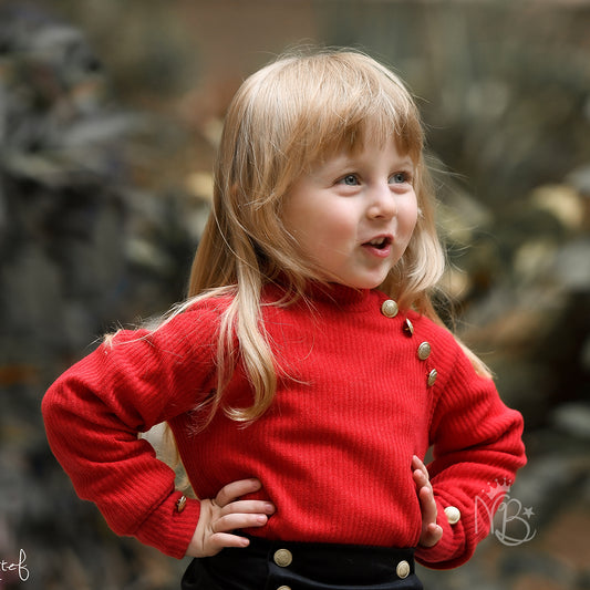 Turtle Neck Red Pullover